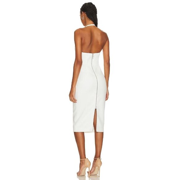Retrofete Cheryl Dress in White New Womens Bodycon Pencil Midi - Picture 2 of 16